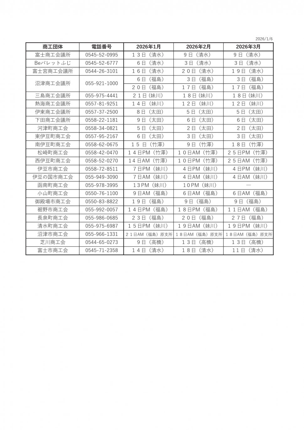○無料相談会スケジュール2025東部伊豆1-3